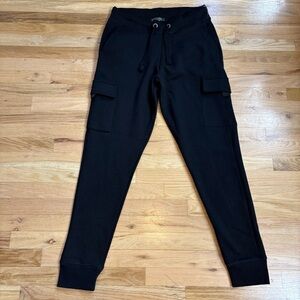 French Connection Black Cargo Sweat Pants Size L NWOT